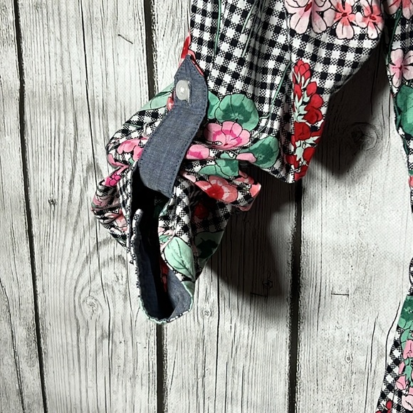 TOMMY HILFIGER FLORAL COTTON BELTED SHIRT DRESS SIZE 2 - Picture 8 of 15